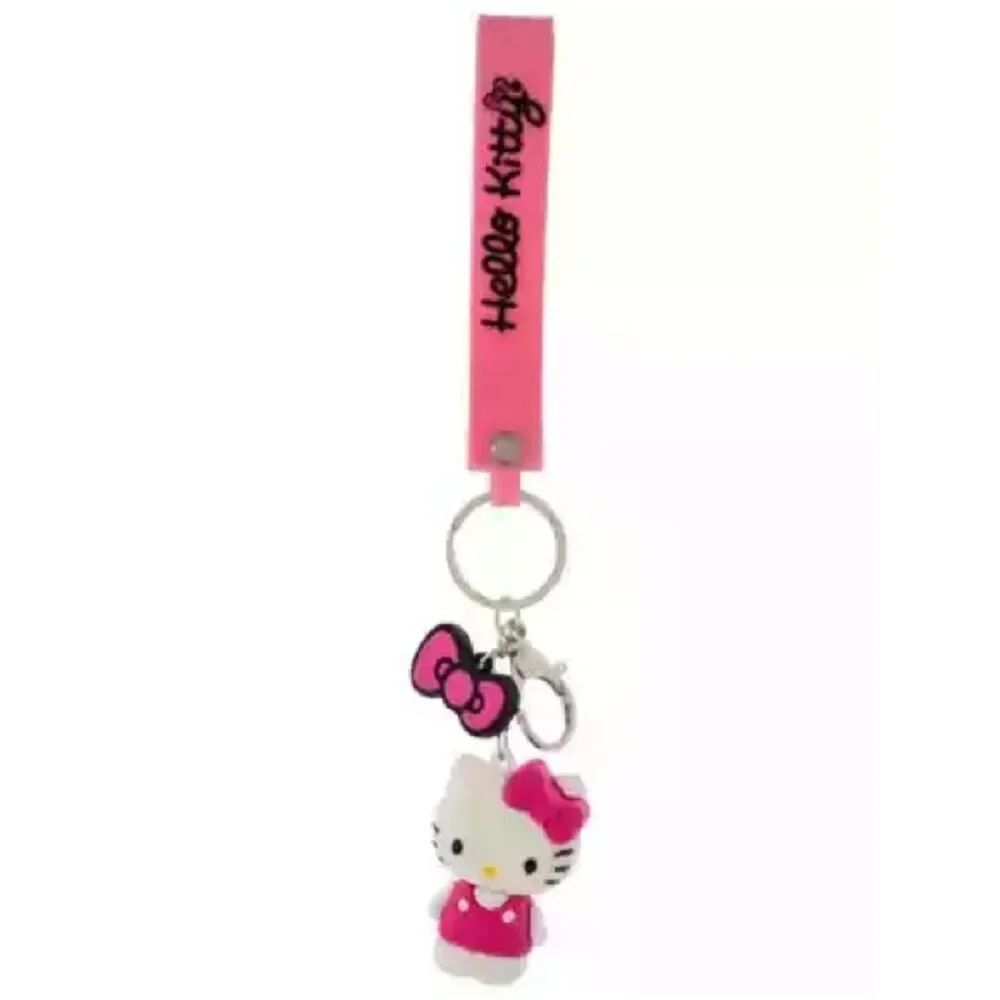 New Hello Kitty Pink Character Keychain Wrist Strap Purse Bag Charm